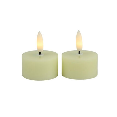Theelicht rustiek Lyon Creme set2 | Countryfield