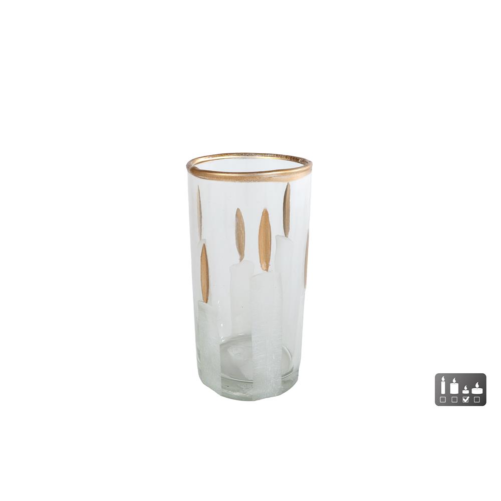 Theelichthouder Candles glas 6x6x11