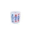 Theelichthouder Fish S blauw/rood glas | Merkloos