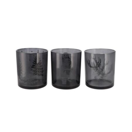Theelichthouder Jolly glas 7x7x8cm | Merkloos