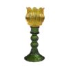 Theelichthouder Tulp glas geel 19cm | Mars & More