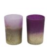 Theelichthouder glas 6x6x8cm paars | Dijk Natural Collections
