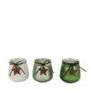 Theelichthouder glas Ø9.5x10cm groen | Dijk Natural Collections
