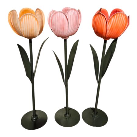 Theelichthouder tulp metaal H40cm | Mansion Atmosphere