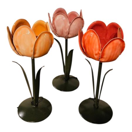Theelichthouder tulp pastel 7