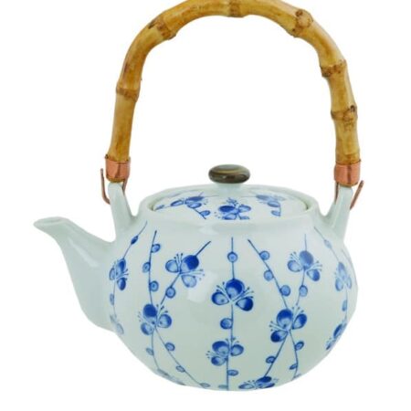 Theepot Cherry Blauw/Wit - Tokyo Design Studio - 700ml - 18.5 x 14 x 10cm | Tokyo Design Studio
