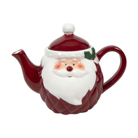 Theepot kerstman ruit Ø13x16cm | Svenska Living