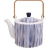 Theepot met Blauwe Lijnen - Tokyo Design Studio Nippon Blue - 1400ml 14x15cm | Tokyo Design Studio