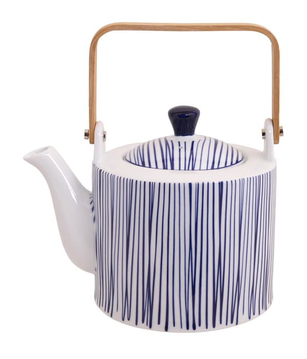 Theepot met Blauwe Lijnen - Tokyo Design Studio Nippon Blue - 1400ml 14x15cm | Tokyo Design Studio