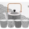 Theeset Nippon Black - Tokyo Design Studio - 0.8lt met 4 bekers | Tokyo Design Studio