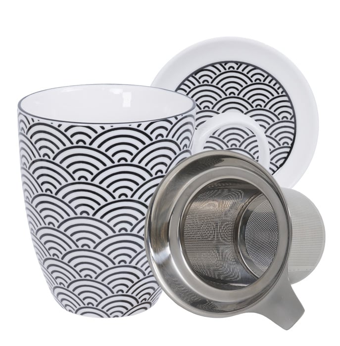 Theeset Nippon Black - Tokyo Design Studio - Golvenpatroon - 380ml 8