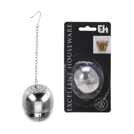 Theezeef ei RVS met kettinkje | Excellent Houseware