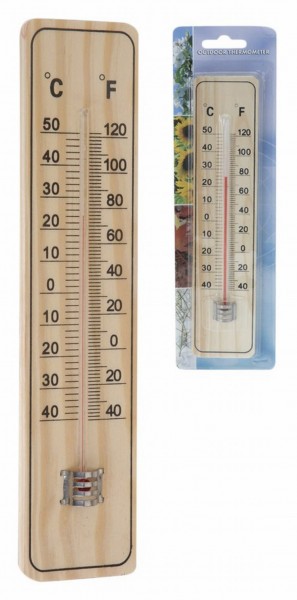 Thermometer Hout 25cm |