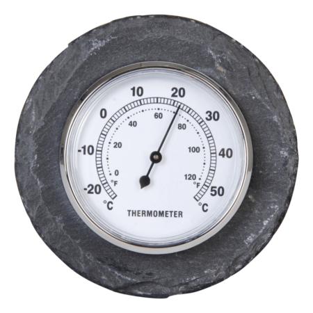 Thermometer rond leisteen / Outhings | Esschert Design