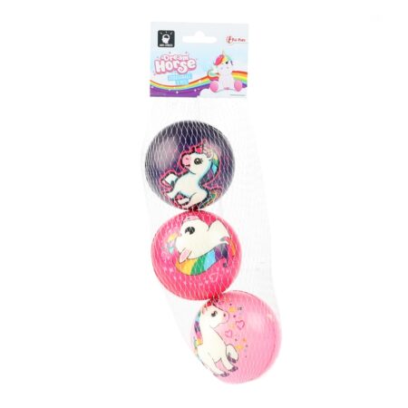 Toi Toys 3 ballen in netje unicorn | Toi-Toys