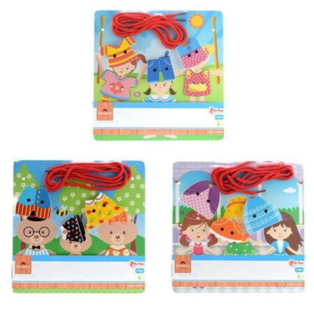 Toi Toys Kleertjes rijgen hout | Toi-Toys