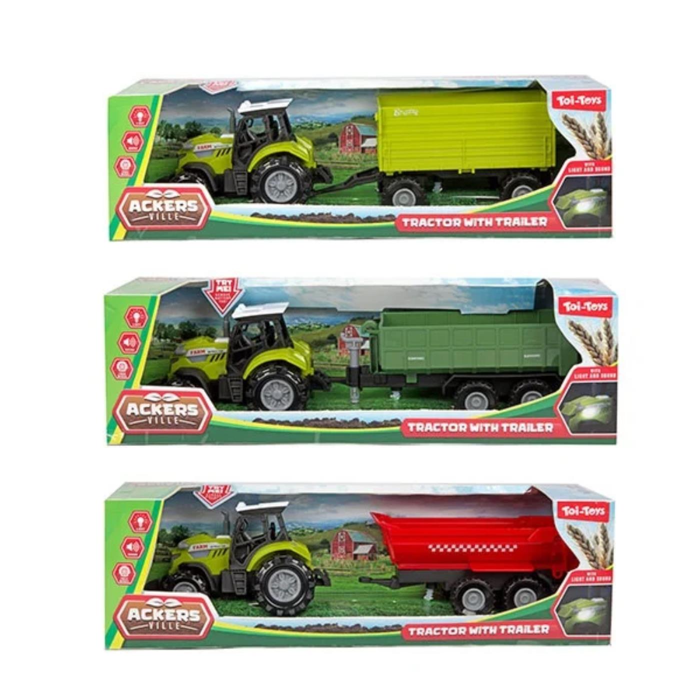 Toi Toys Tractor met trailer 10cm | Toi-Toys