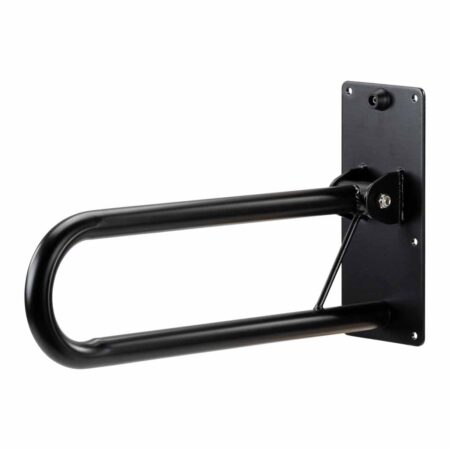 Toiletbeugel opklapbaar 56 cm - Mat zwart | ThuiszorgwinkelXL