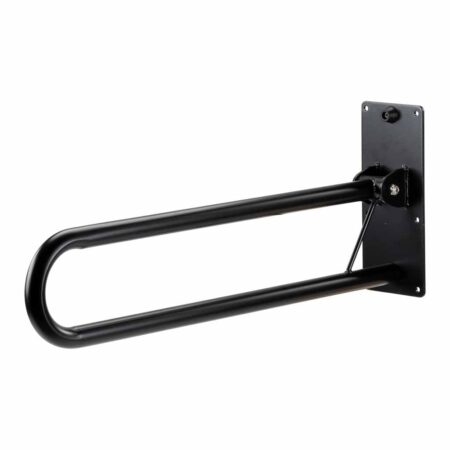 Toiletbeugel opklapbaar 76 cm - Mat zwart | ThuiszorgwinkelXL