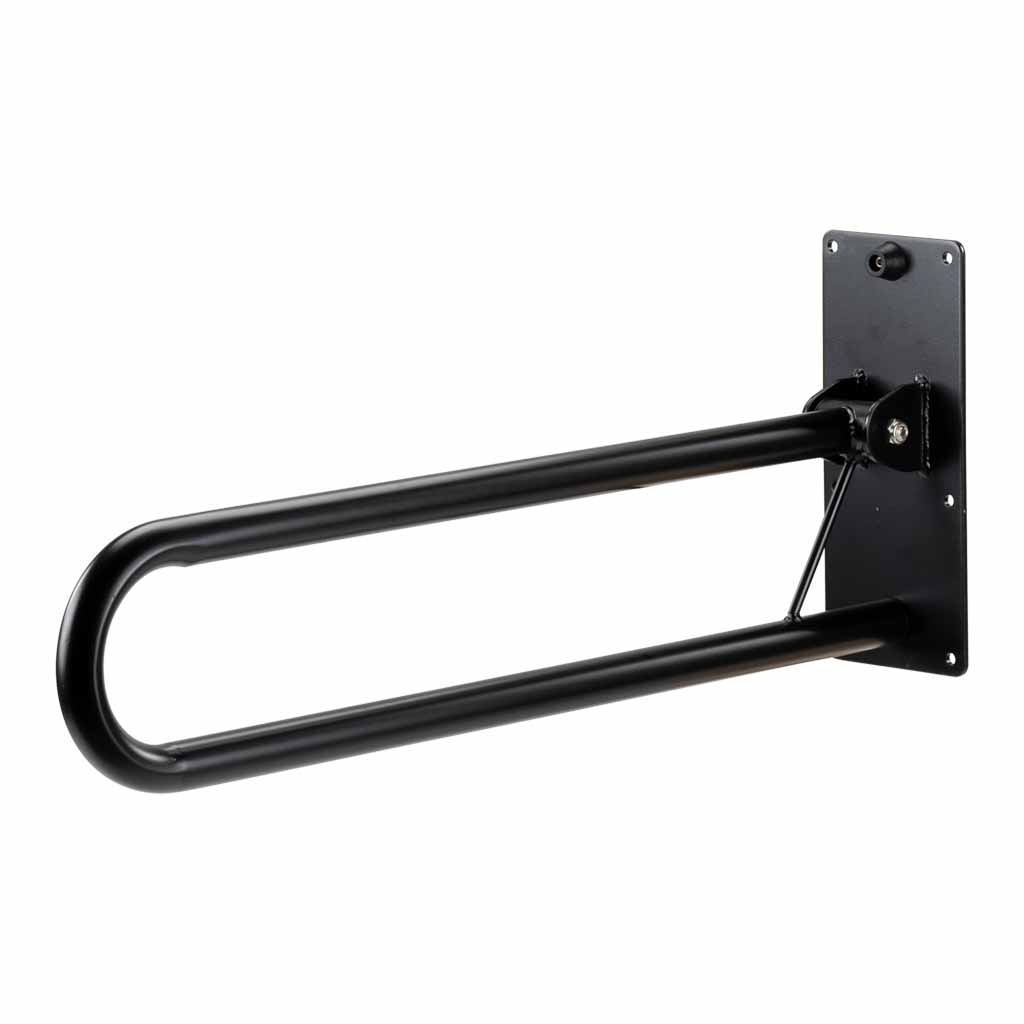 Toiletbeugel opklapbaar 76 cm - Mat zwart | ThuiszorgwinkelXL