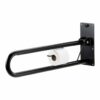 Toiletbeugel opklapbaar 76 cm met toiletrolhouder - Mat zwart | ThuiszorgwinkelXL