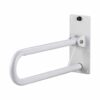 Toiletbeugel opklapbaar | Lengte: 56 cm | Kleur: Wit | Toiletsteun | Max. belasting 136 kg | Afmeting achterplaat: 30 x 12