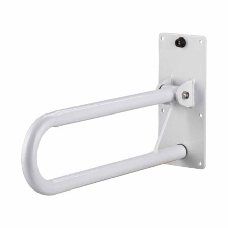 Toiletbeugel opklapbaar | Lengte: 56 cm | Kleur: Wit | Toiletsteun | Max. belasting 136 kg | Afmeting achterplaat: 30 x 12