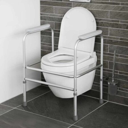 Toiletframe | Atlantis | Toiletsteun | Sta-op hulp verstelbaar | WC steun | Met armleuningen | Aluminium | PR50305 | Atlantis