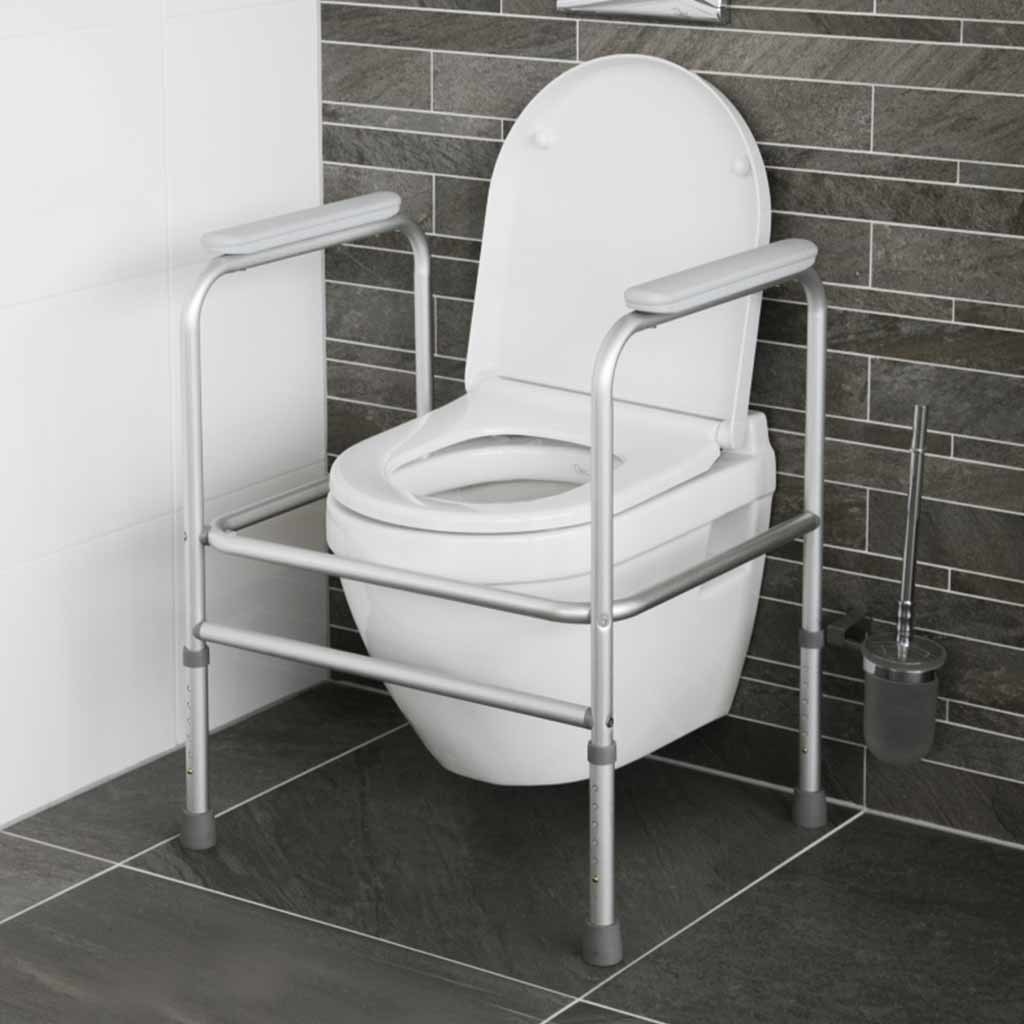 Toiletframe | Atlantis | Toiletsteun | Sta-op hulp verstelbaar | WC steun | Met armleuningen | Aluminium | PR50305 | Atlantis