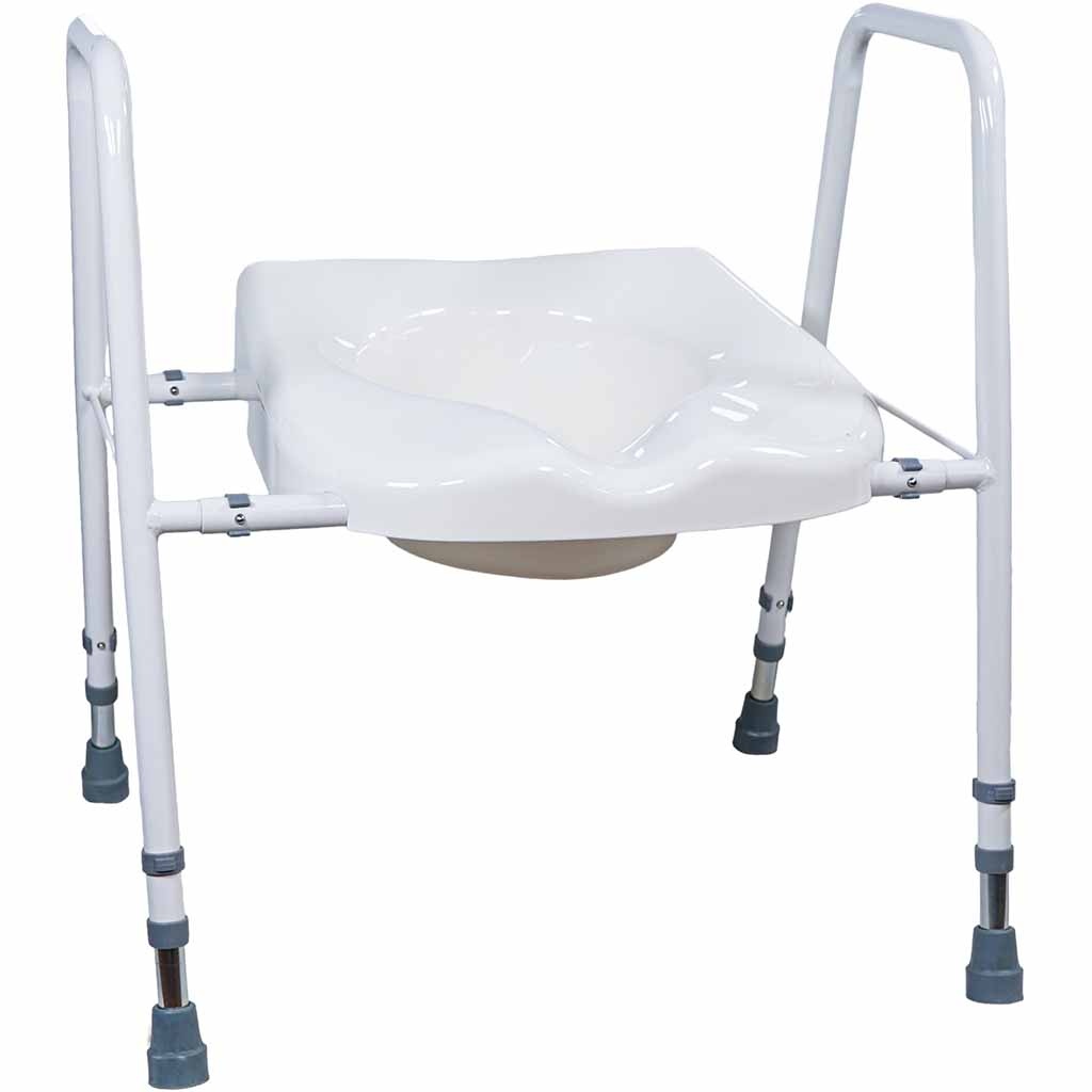 Toiletframe met zitting en Hygiëne uitsparing | ThuiszorgwinkelXL