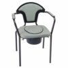 Toiletstoel Grijs | Zithoogte 48 cm | Zachte zitting | WC stoel | Po-stoel | PR50543-S | ThuiszorgwinkelXL