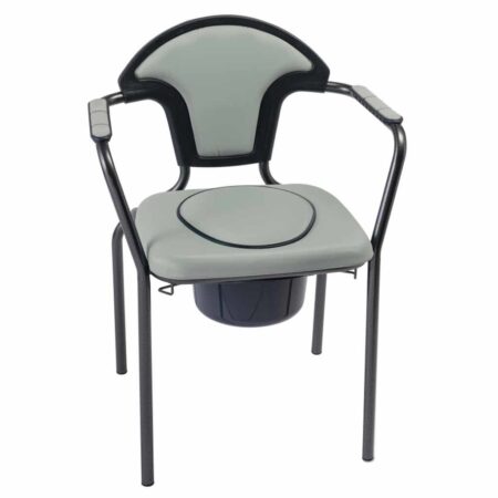 Toiletstoel Grijs | Zithoogte 48 cm | Zachte zitting | WC stoel | Po-stoel | PR50543-S | ThuiszorgwinkelXL