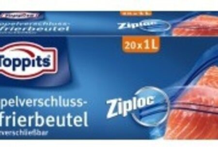 Toppits Ziploc Diepvrieszak 1 Liter 20 Stuks | Toppits