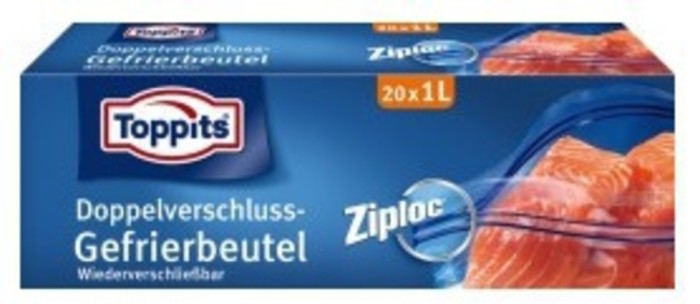 Toppits Ziploc Diepvrieszak 1 Liter 20 Stuks | Toppits
