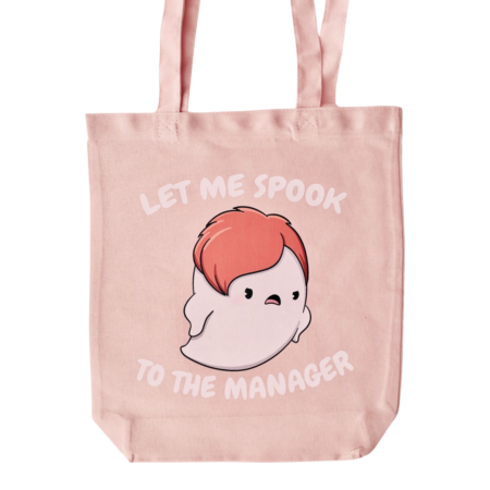 Totebag - Let me spook to the manager (diverse kleuren) | Yuki the Ghost