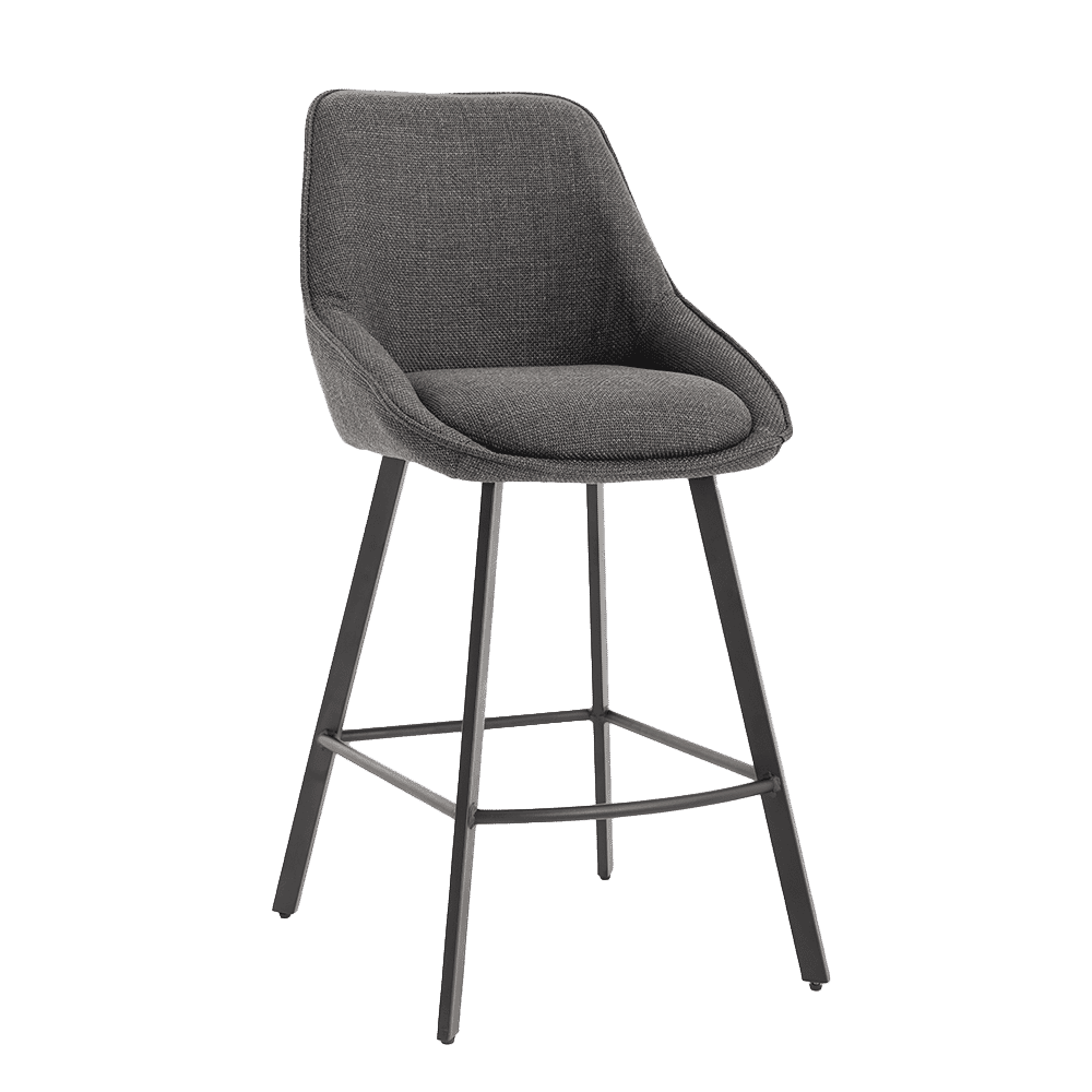 Tower Living Barkruk Borgo Geweven stof - Antraciet | Tower Living