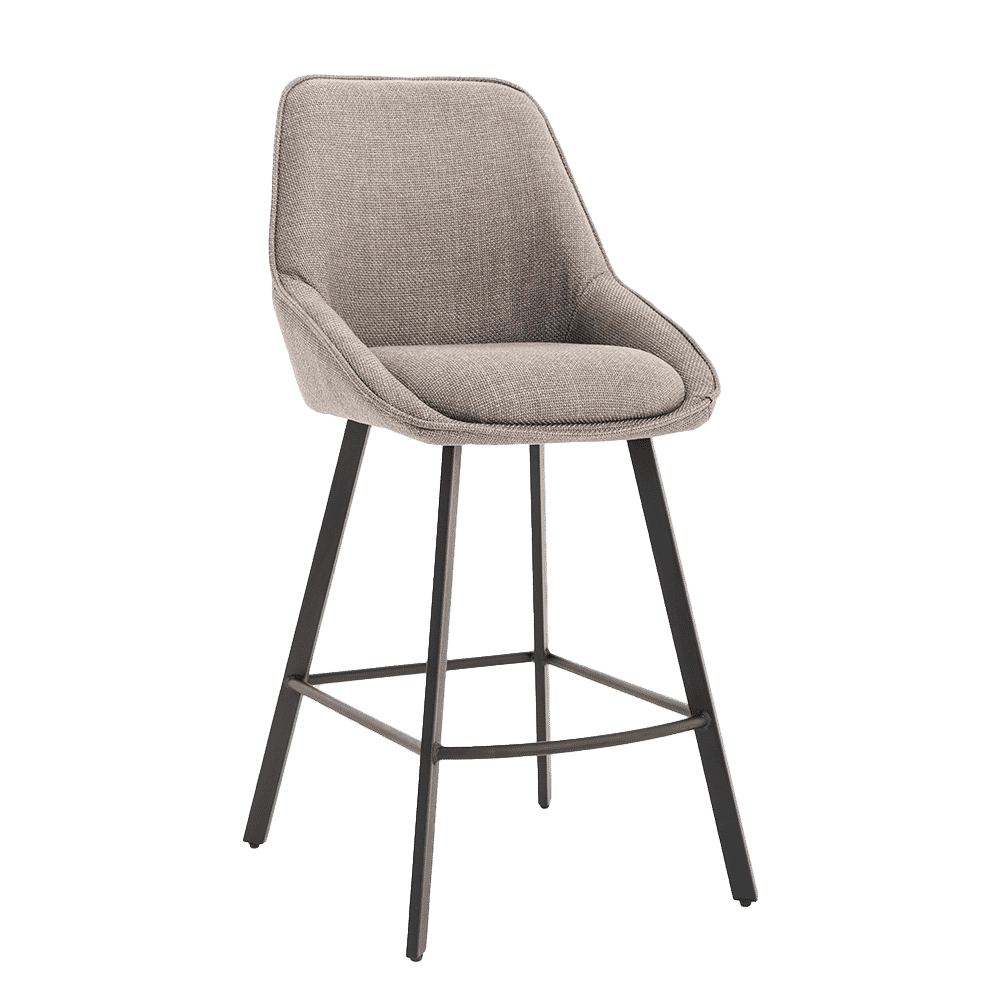 Tower Living Barkruk Borgo Geweven stof - Beige/Grijs | Tower Living