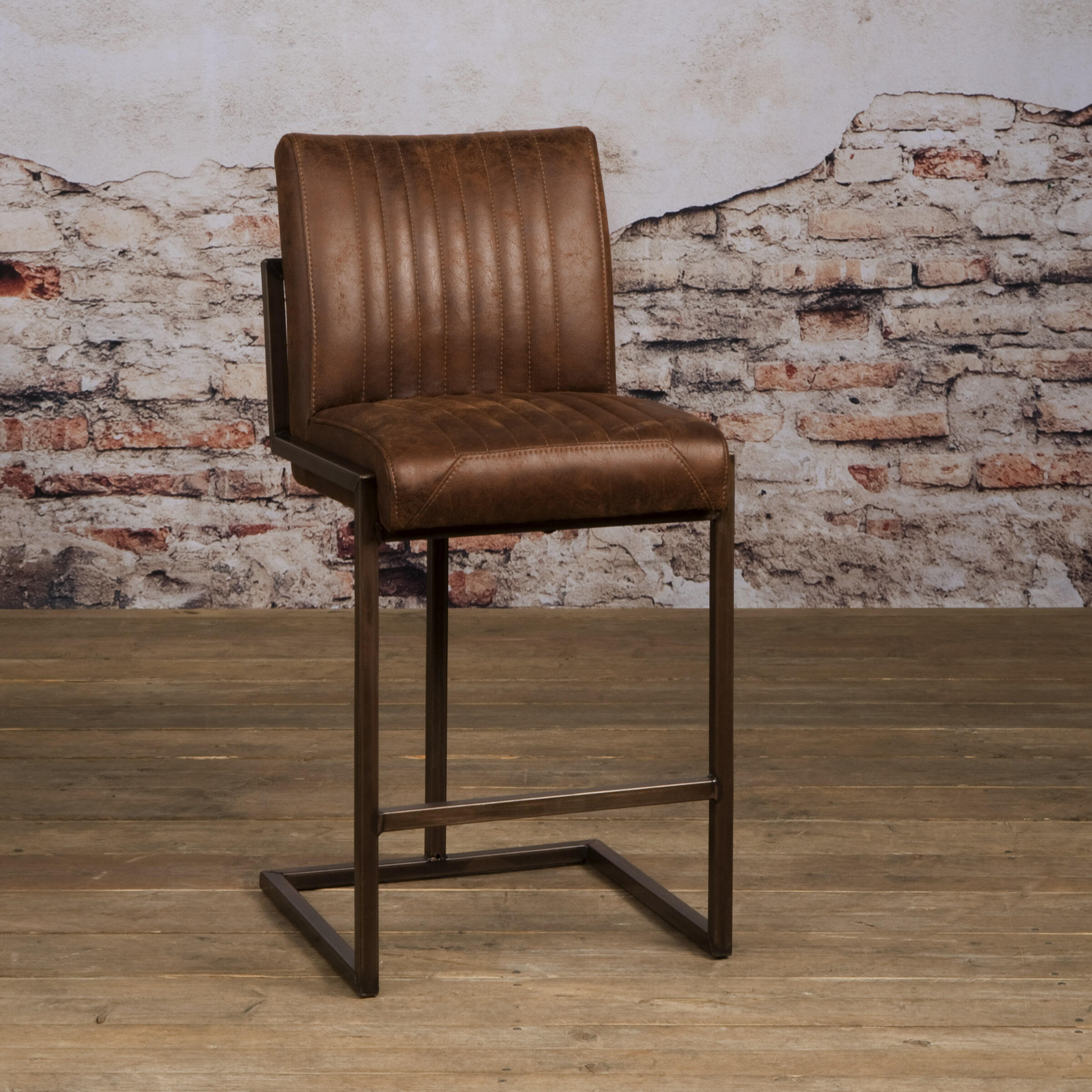 Tower Living Barkruk Ferro (zithoogte 67cm) - Donkerbruin | Tower Living