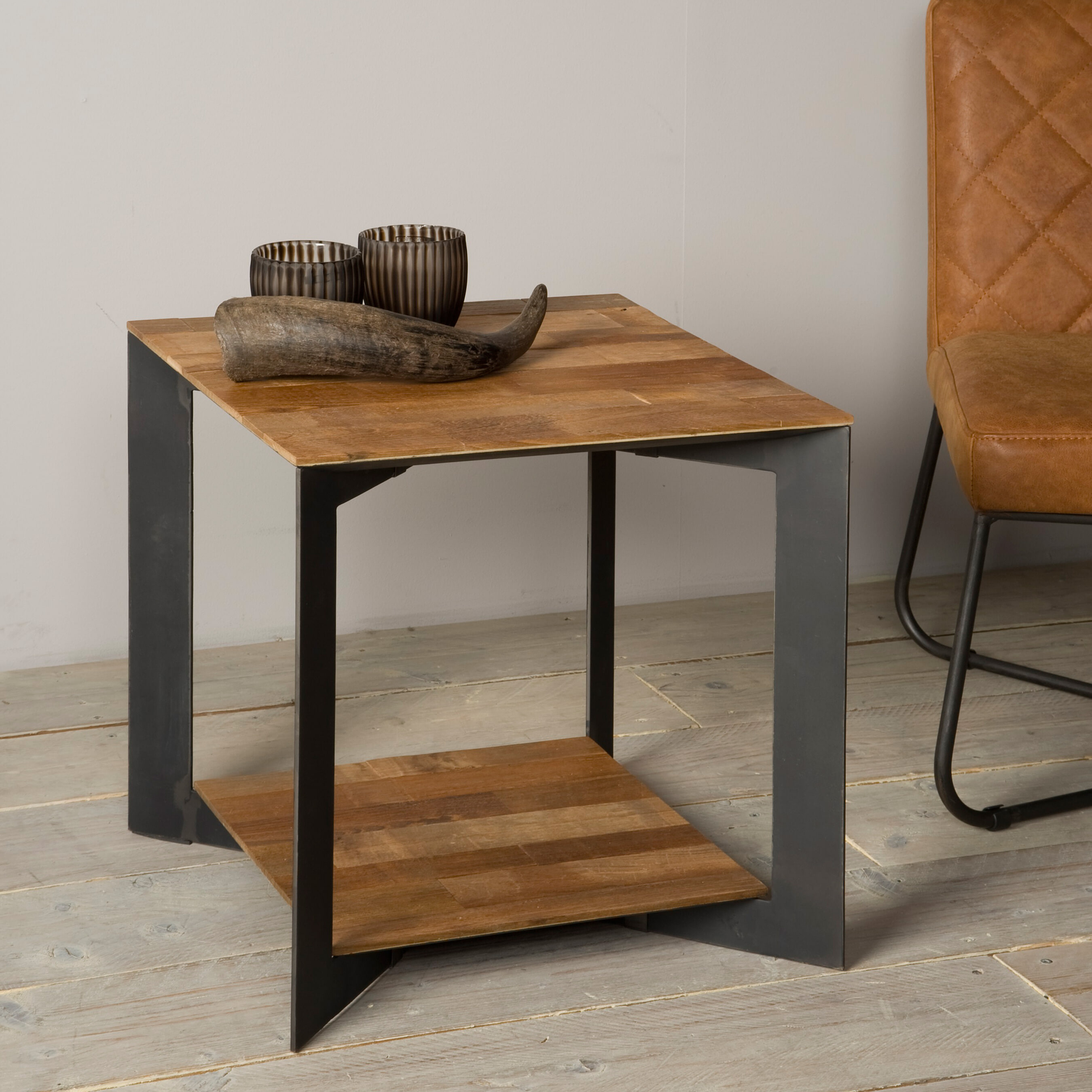 Tower Living Bijzettafel Pandora 50 x 50cm - Bruin - Vierkant | Tower Living