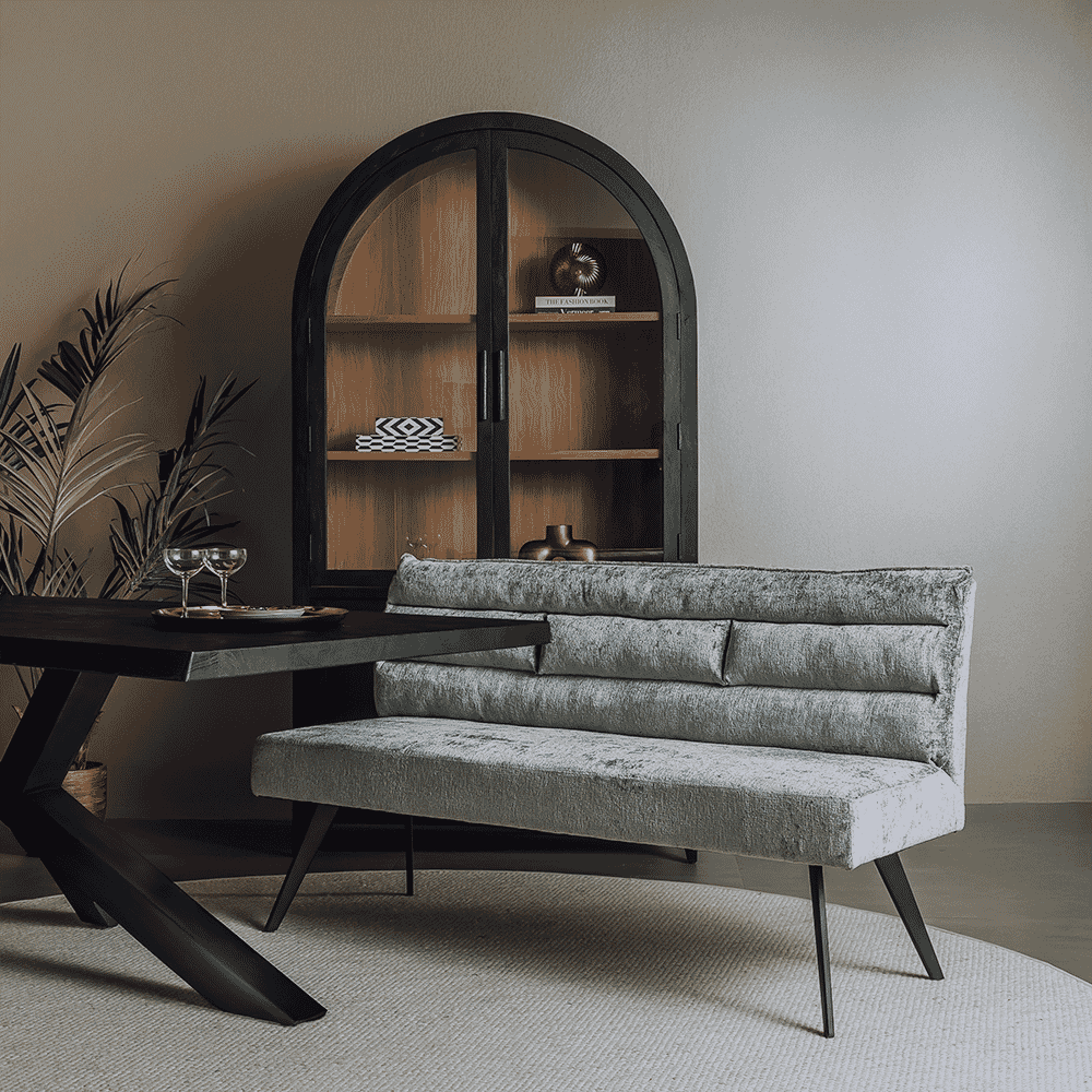 Tower Living Eetkamerbank Rosora 160cm - Grijs | Tower Living