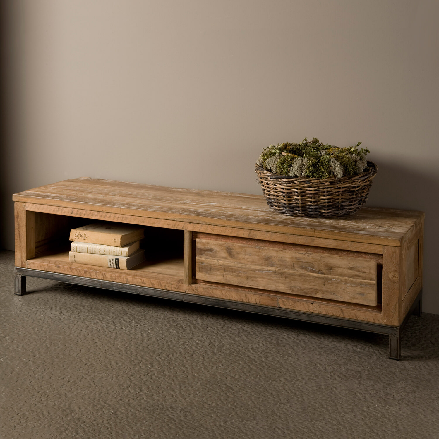 Tower Living Industrieel TV-meubel Venetië met 1 lade - Hout | Tower Living