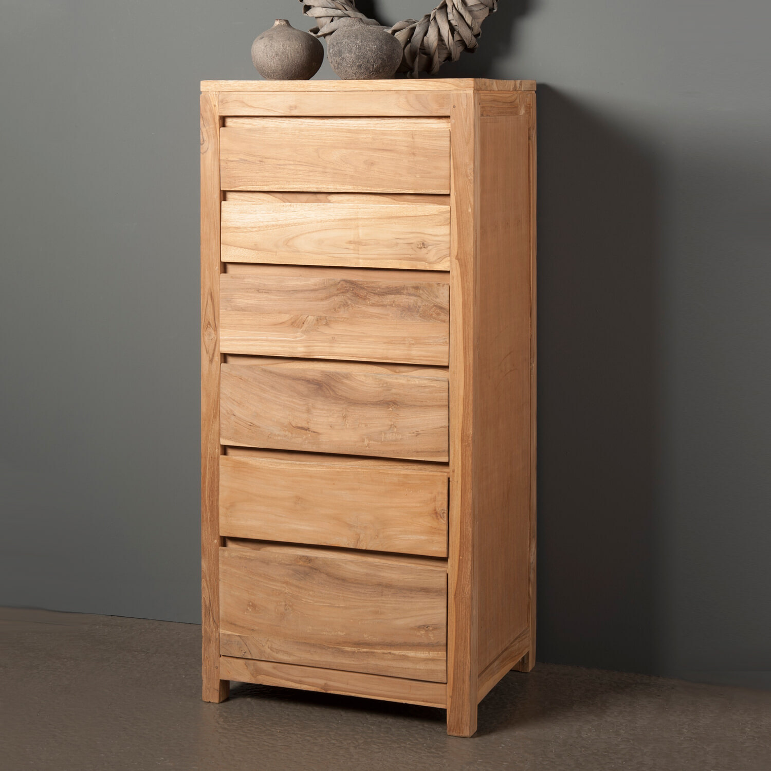 Tower Living Ladekast Corona Teak met 6 laden - Bruin | Tower Living
