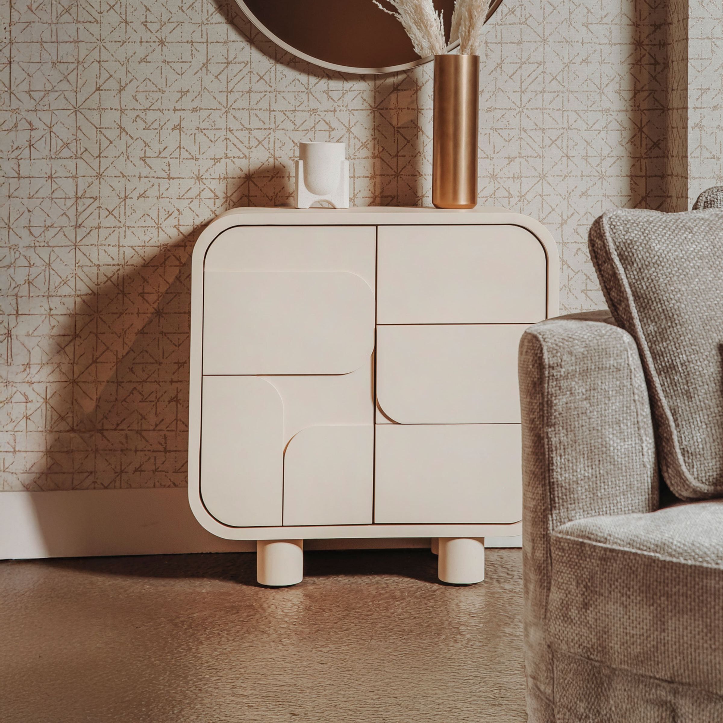 Tower Living Opbergkastje Alviano 80 x 80cm - Beige | Tower Living