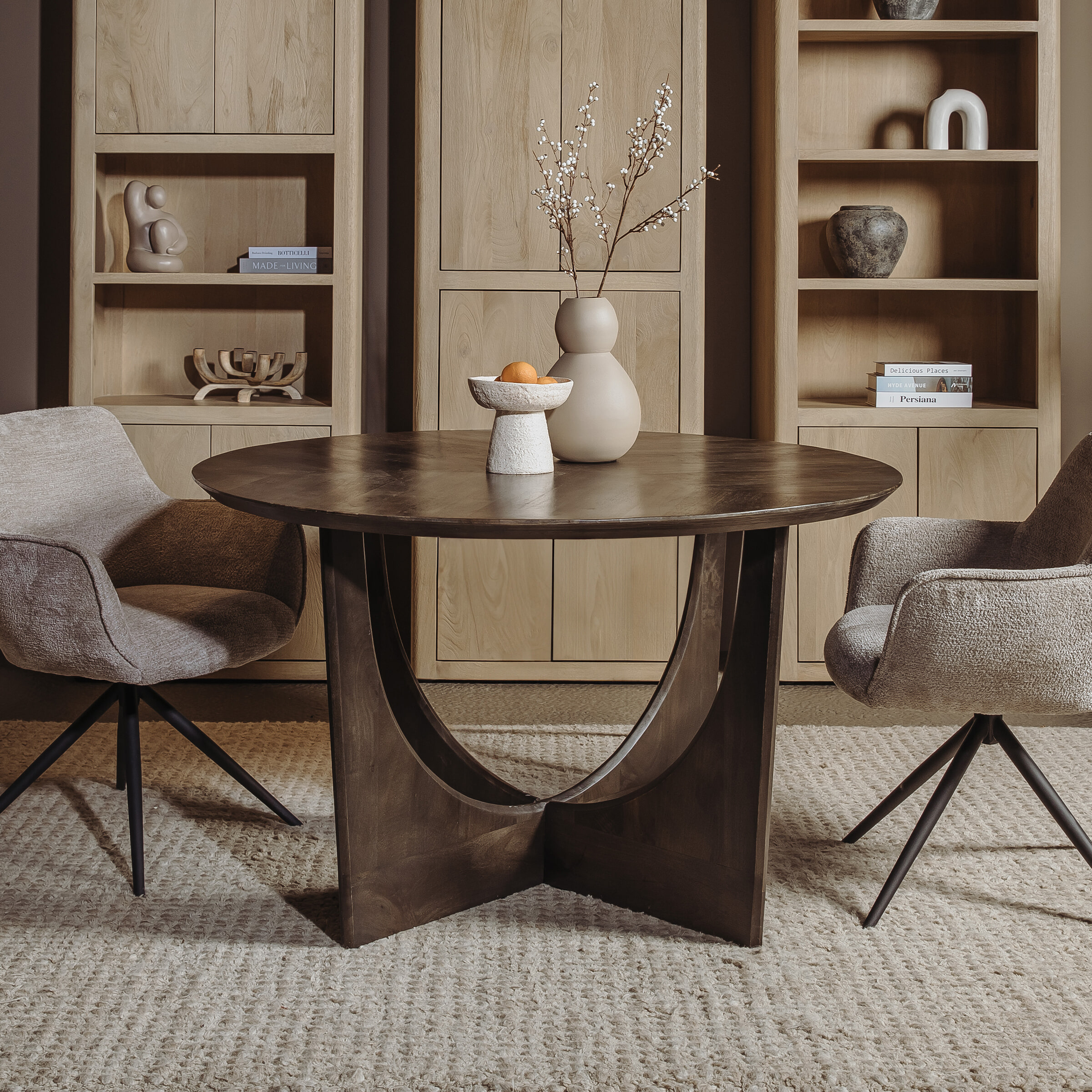 Tower Living Ronde Eettafel Fermo Mangohout