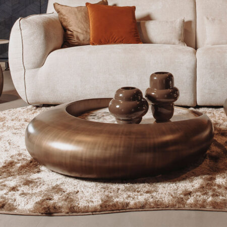 Tower Living Ronde Salontafel Castello Marmer-keramiek / brons