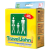 TravelJohn Plaszak - 3 stuks - 800 ml - Lekvrij & Geurloos - Unisex Wegwerp Urinaal |