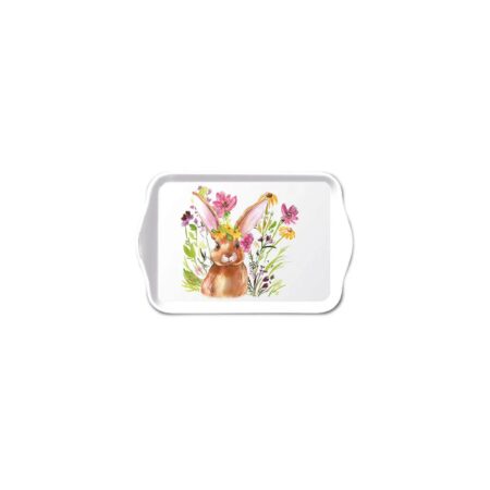Tray melamine 13x21cm girl bunny | Ambiente