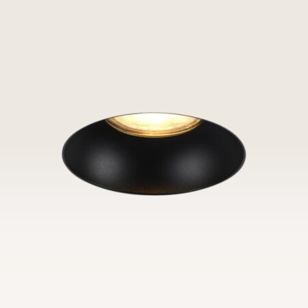 Trimless Inbouwspot Junaro nero - Inbouwdiepte 100mm - GU10-fitting - IP20 voor binnen - Zwart - Met doorlusbedrading | LUSENZ