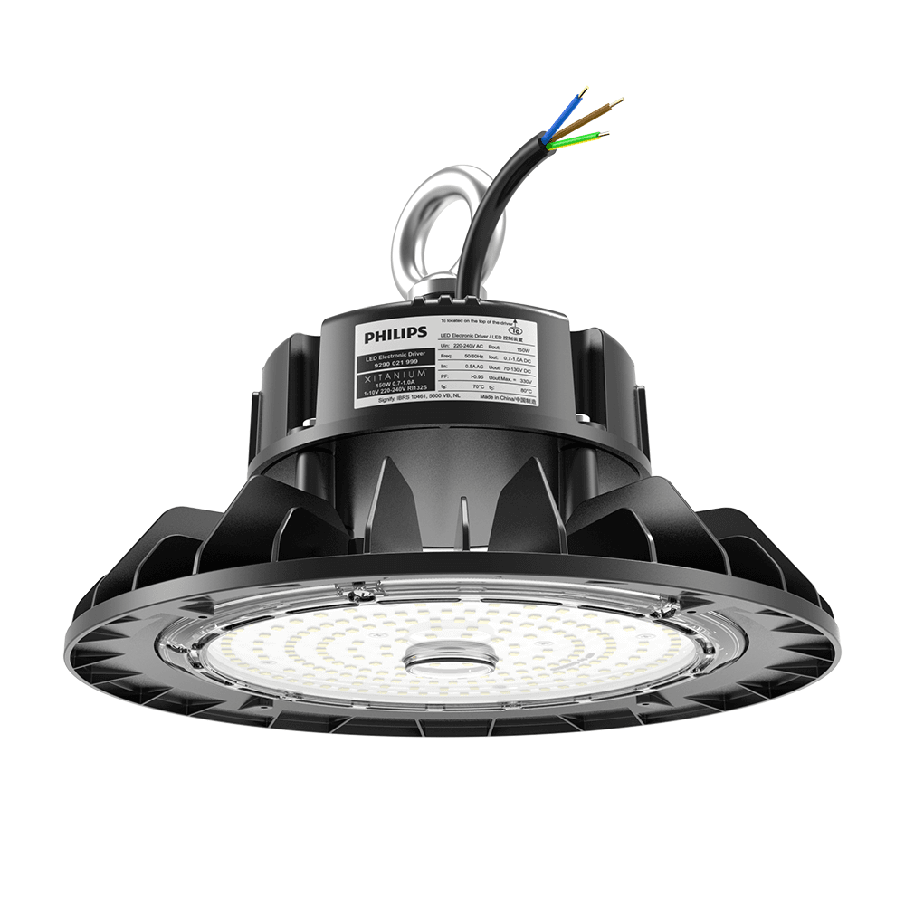Triton - LED High Bay - 150 Watt 26.250 Lumen - 175lm/W - Samsung LED's - 6500K Daglicht wit - IP65 Waterdicht - IK09 - 1-10V Dimbaar - met Philips Driver - Ra80 | HOFTRONIC
