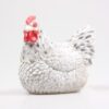 Tuinbeeld Kip broedend wit 8x7x7